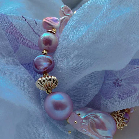 Elara Pink Purple Baroque Pearl Bracelet (2).jpg
