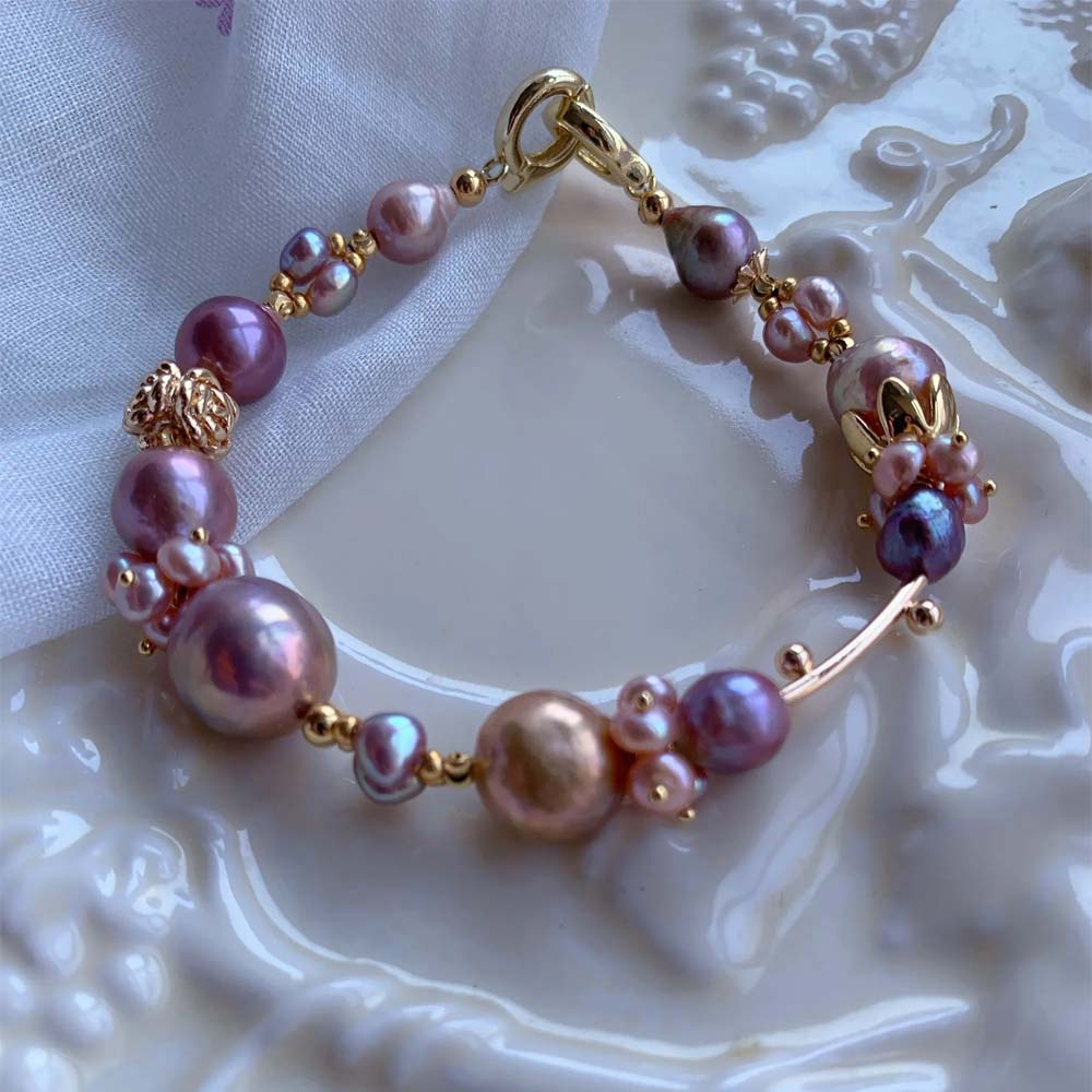 Iris Purple Pink Baroque Pearl Bracelet (5).jpg