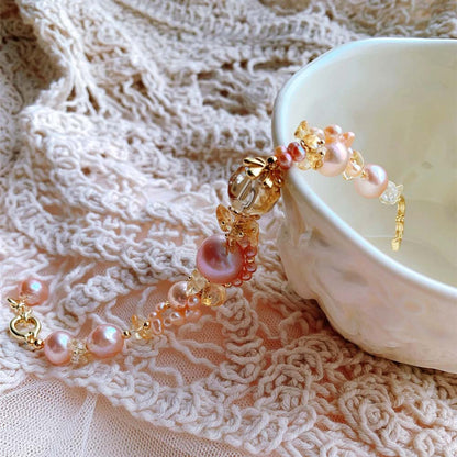 Auroral Dawn Pink Baroque Pearl & Citrine Bracelet (11).jpg
