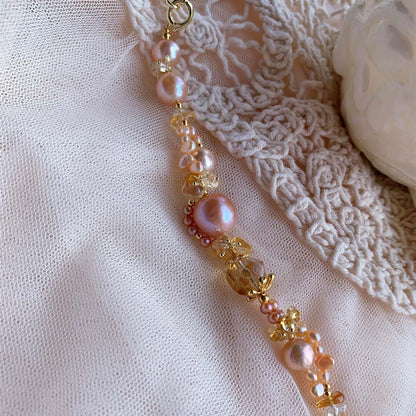 Auroral Dawn Pink Baroque Pearl & Citrine Bracelet (6).jpg