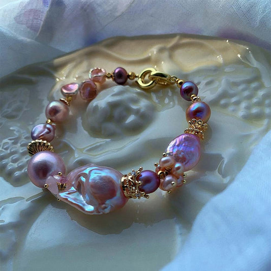 Elara Pink Purple Baroque Pearl Bracelet (1).jpg