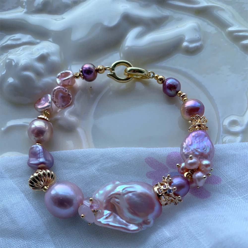 Elara Pink Purple Baroque Pearl Bracelet (5).jpg