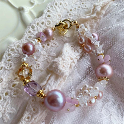 Lavender Whisper Natural Pink Baroque Pearl & Amethyst Bracelet (1).jpg