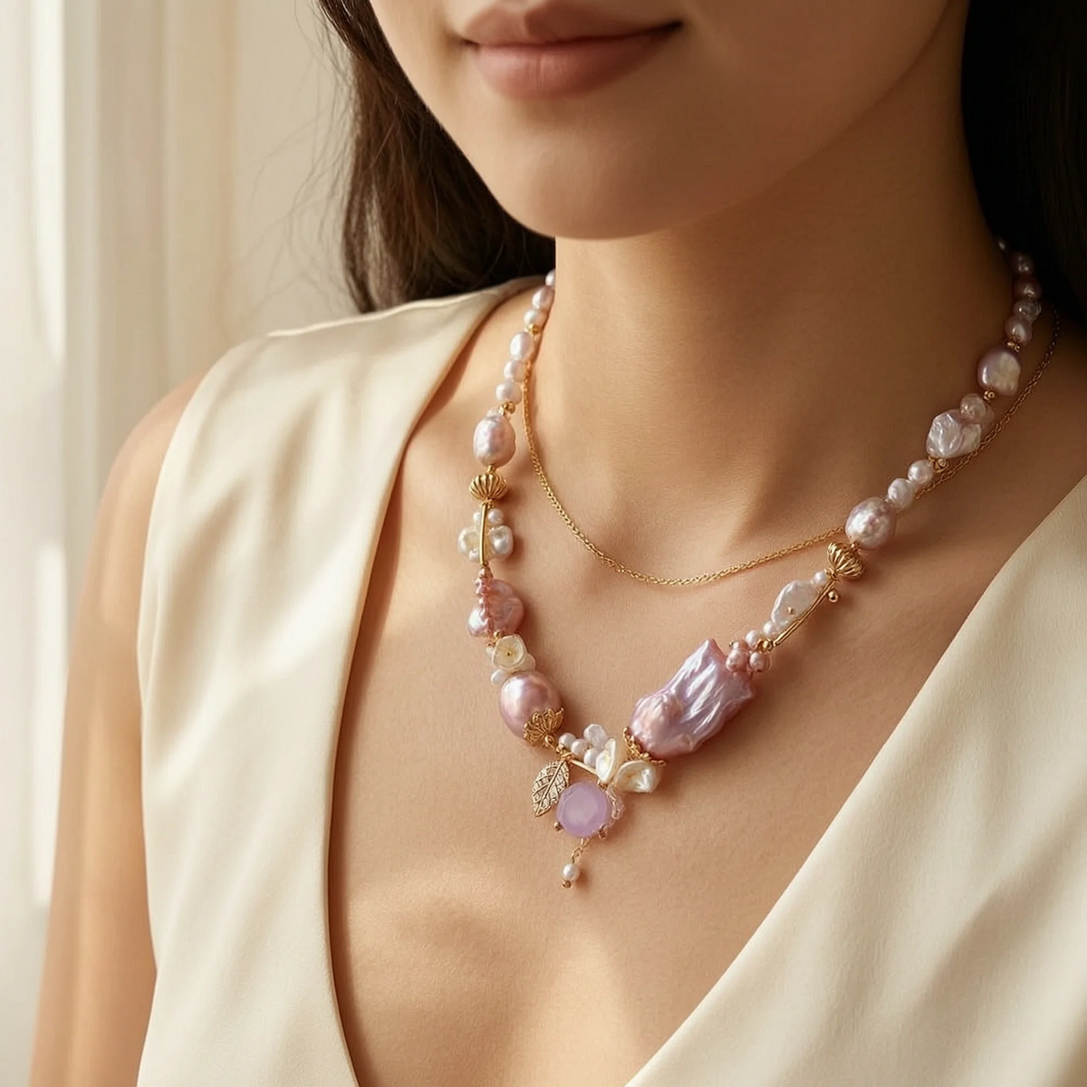 How to Style a Baroque Pearl Necklace for Everyday Wear featuring freshwater baroque pearls in a refined jewelry lifestyle scene